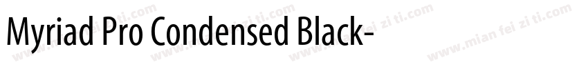 Myriad Pro Condensed Black字体转换